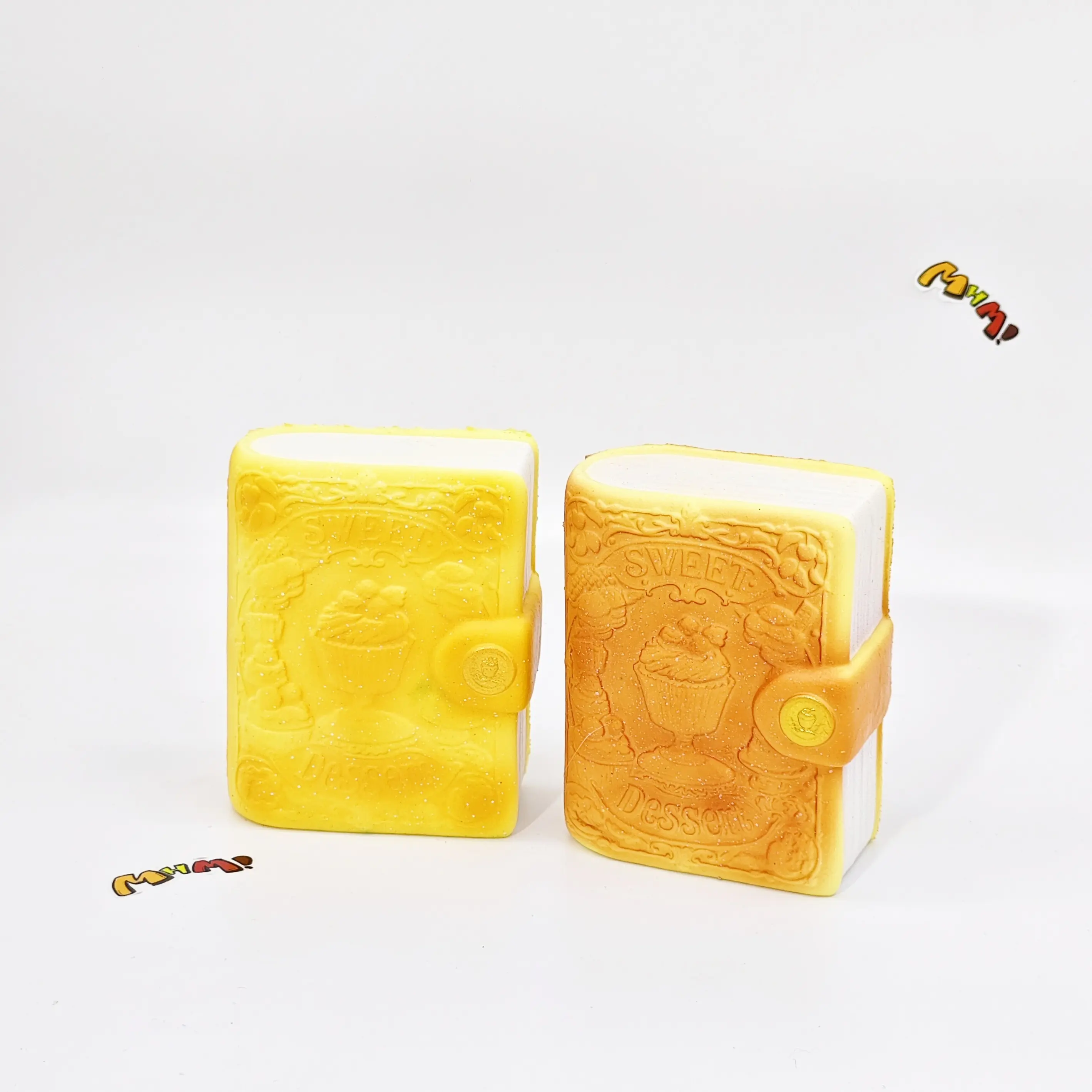 MHM Slow-Rising Stress-Relief Toy – Dessert Book Design (Dark Version): A soft, sensory stress-relief toy with a slightly tacky texture; a cute gift.