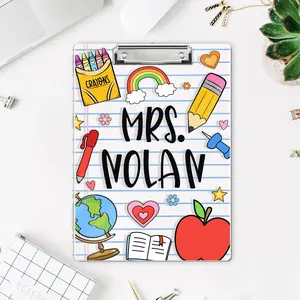 Personalized Teacher Gifts, Custom Acrylic Clipboard With Teacher Name, Elements Teacher Clipboard, Back To School Teacher Appreciation Gift