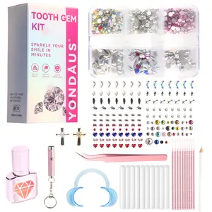 Tooth Gem Kit with 402 Pcs Multi-Size & Shape Diamonds - Professional Dental Jewelry Decorations Set for Teeth, for DIY Smile Sparkle, Parties, Festivals, Halloween, Christmas
