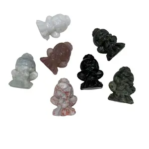 Ig Natural Crystal Guardian Angel Statue, Various Hand-Carved Crystal Guardian Angel Statues, Women's Gifts, Art Collection Statues Home Decoration-3 count