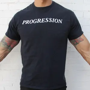 Progression Tshirt with Logo on Back - Black - Short Sleeve