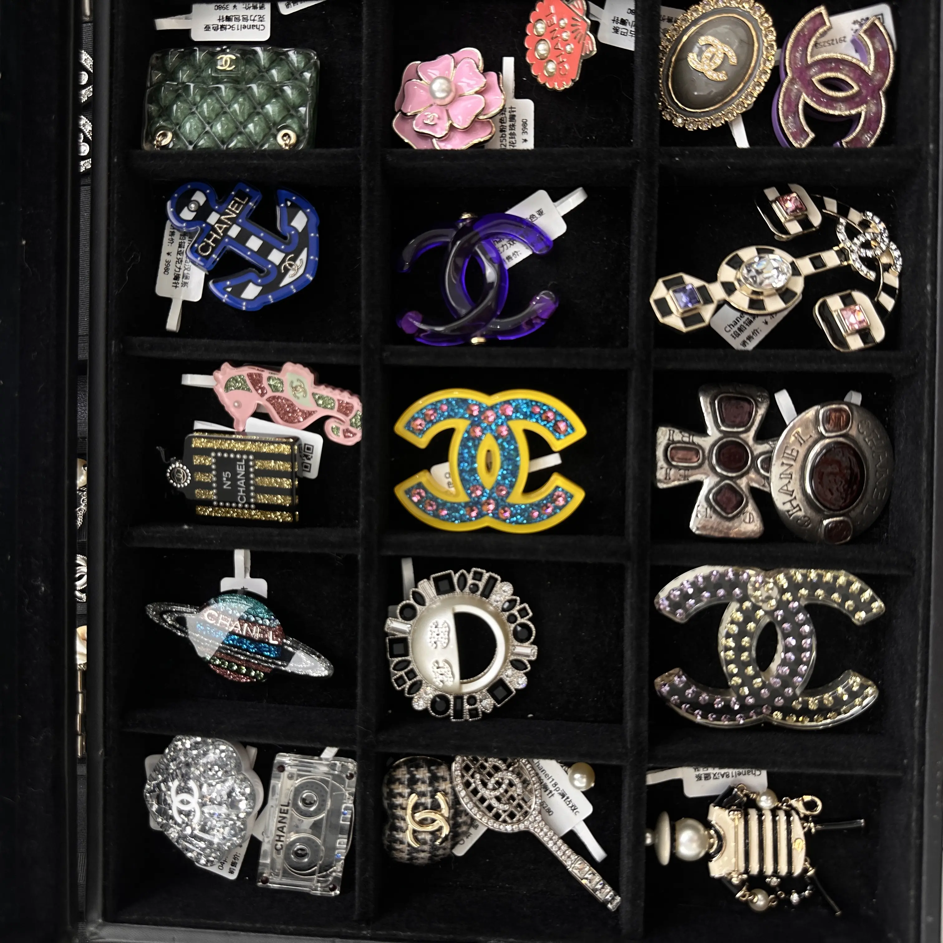 Pre-owned Vintage Chanel Costume Jewelry Lot, Brooches Necklaces Bracelets Rings