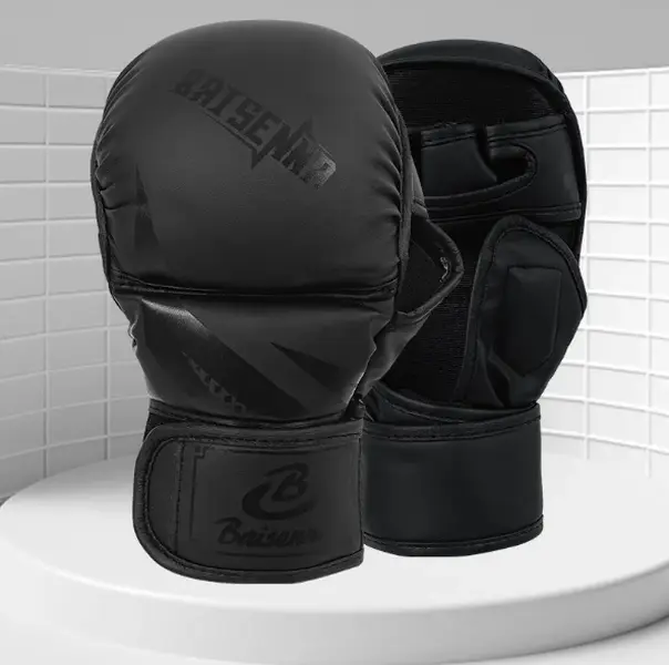 Baisenna MMA GLOVES 7oz Sparring Gloves for Heavy Sparring Pad Work & Grappling with Extra Padding & Open Palm Flexibility