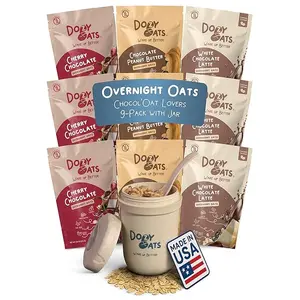 Dozy Oats Chocol'oat Lover Overnight Oats Variety Packs - Gluten Free, Good Source of Protein and Fiber