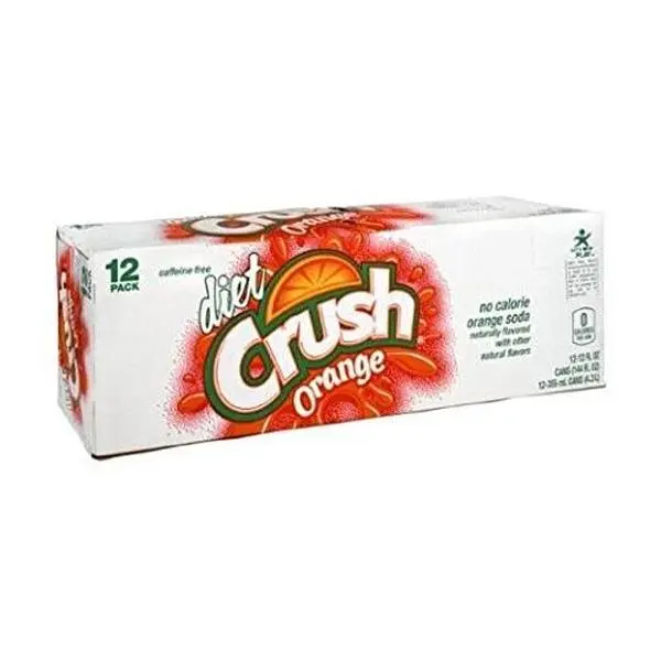 Crush Diet Orange Soda 12 oz, 12 pk