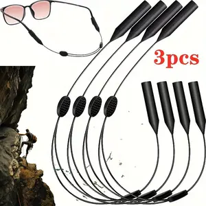 Adjustable Sunglasses Holder Strap, Men 3 Counts/set Anti-slip Eyeglasses Holder Strap, Sports Eyeglasses Holder Strap for Outdoor Sports