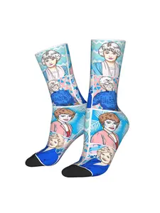 BIIHUDU Men' Golden Sock with Full-Body Golden Sock Print - Novelty Socks Suitable for Parties, Casual Attire & Themed Events