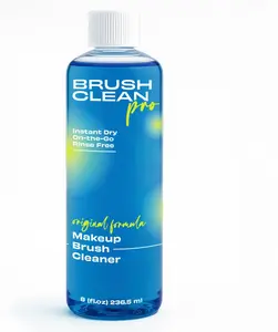 Brush Clean Pro Original Makeup Brush Cleaner - 8 oz Professional Cleanser, Quick-Drying Rinse-Free Formula, Removes Stubborn Waterproof Makeup