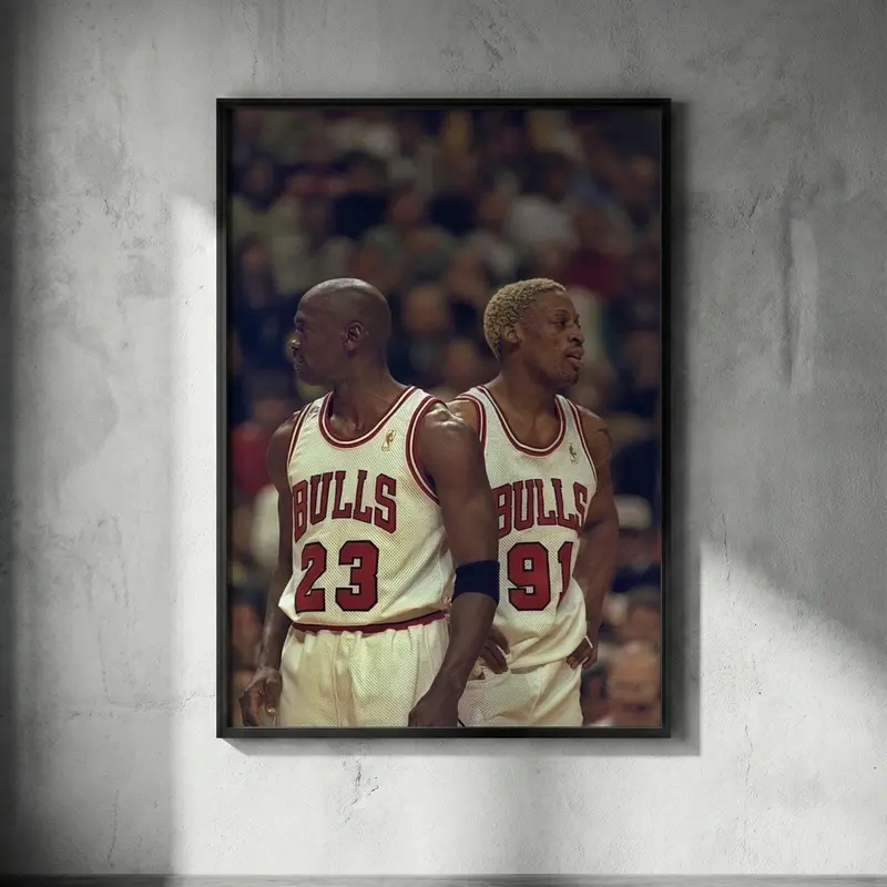 michael jordan scottie pippen dennis rodman poster - TikTok Shop