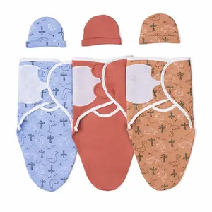 3 Pack Newborn Swaddle Blankets Soft Breathable Anti-Startle Swaddles with Bib Absorbent Baby Bedding for Preemie Infants Unisex babyswaddle  blanket Breathing Band & Starter safety