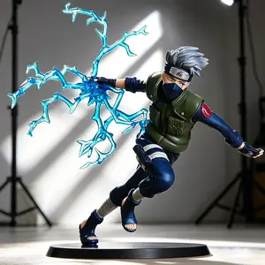 One Piece Kakashi Hatake Chidori Scene Statue! Best Gift for Naruto Anime Lovers，Naruto Shippuden Kakashi Hatake Raikiri Figure, The Ultimate Konoha Ninja Collectible，Perfect Desk Decor for Otakus, Anime Action Figure