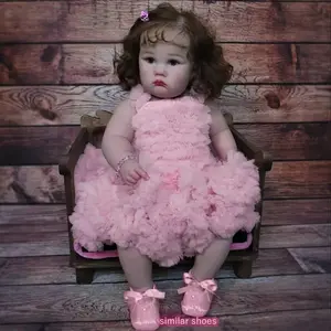 24Inch Reborn Baby Dolls Silicone Toddler Dolls Realistic Newborn Babies Toys Weighted Soft Body Lifelike Doll Toys Set for Kids Birthday Age3 girl dolls