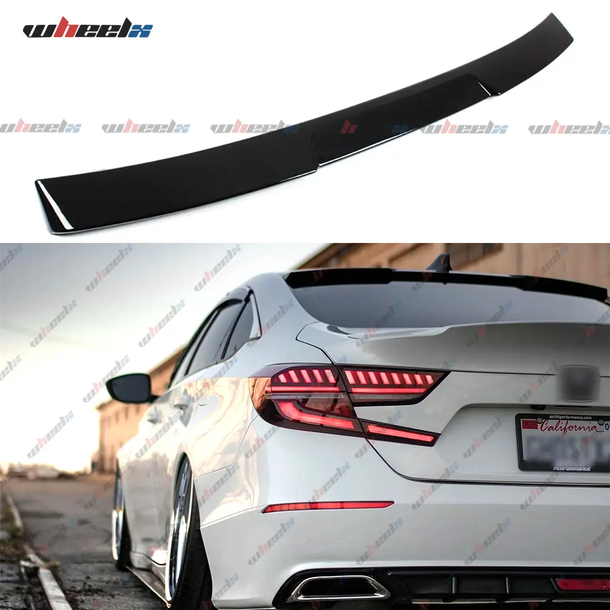 2018-2022 – Honda Accord 4-Door All Models – Gloss Black Rear Window Roof Spoiler/Wing