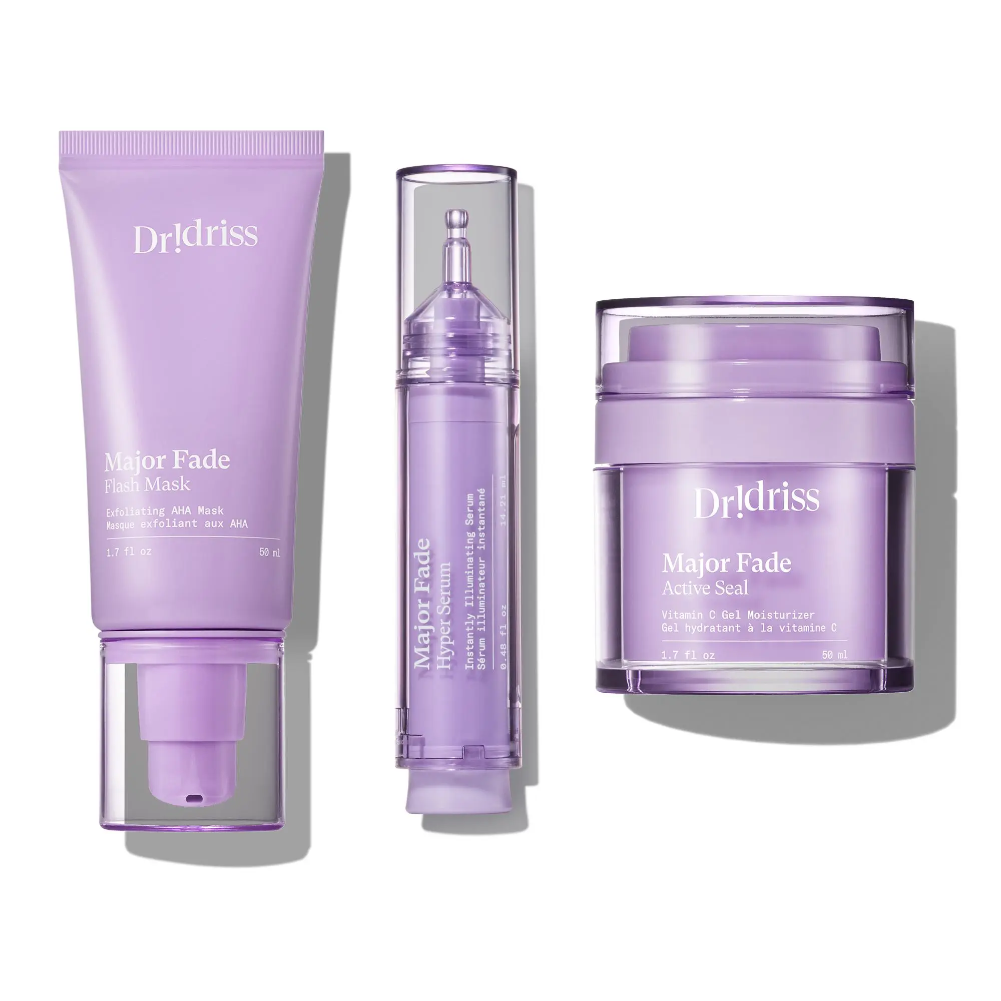 Major Fade Solution System -  Full Skincare Routine to Brighten and Fade Dark Spots, Hyperpigmentation, and Discoloration. Key benefits: Fades Dark Spots, Brightening, Moisturizing, Hydrating Moisturizer Serum Hydrate Moisture Arbutin Kojic Kojic Acid