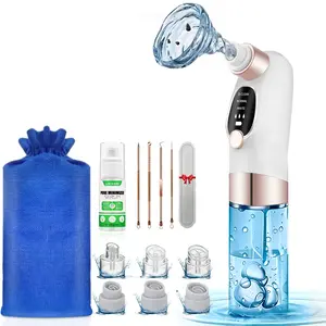 Rechargeable Facial Pore Vacuum - 6 Suction Heads 3 Modes Electric Blackhead Cleaner for All Skin Types Men & Women