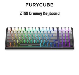 ZIFRIEND x FURYCUBE ZT99 99 Keys Gasket Mechanical Keyboard Wired Side Engraved Gaming Keyboard Customized Double PBT Keycaps Layer Silencer RGB / White Backlight 3 / 5 Pin Hot Swappable Silence Switch
