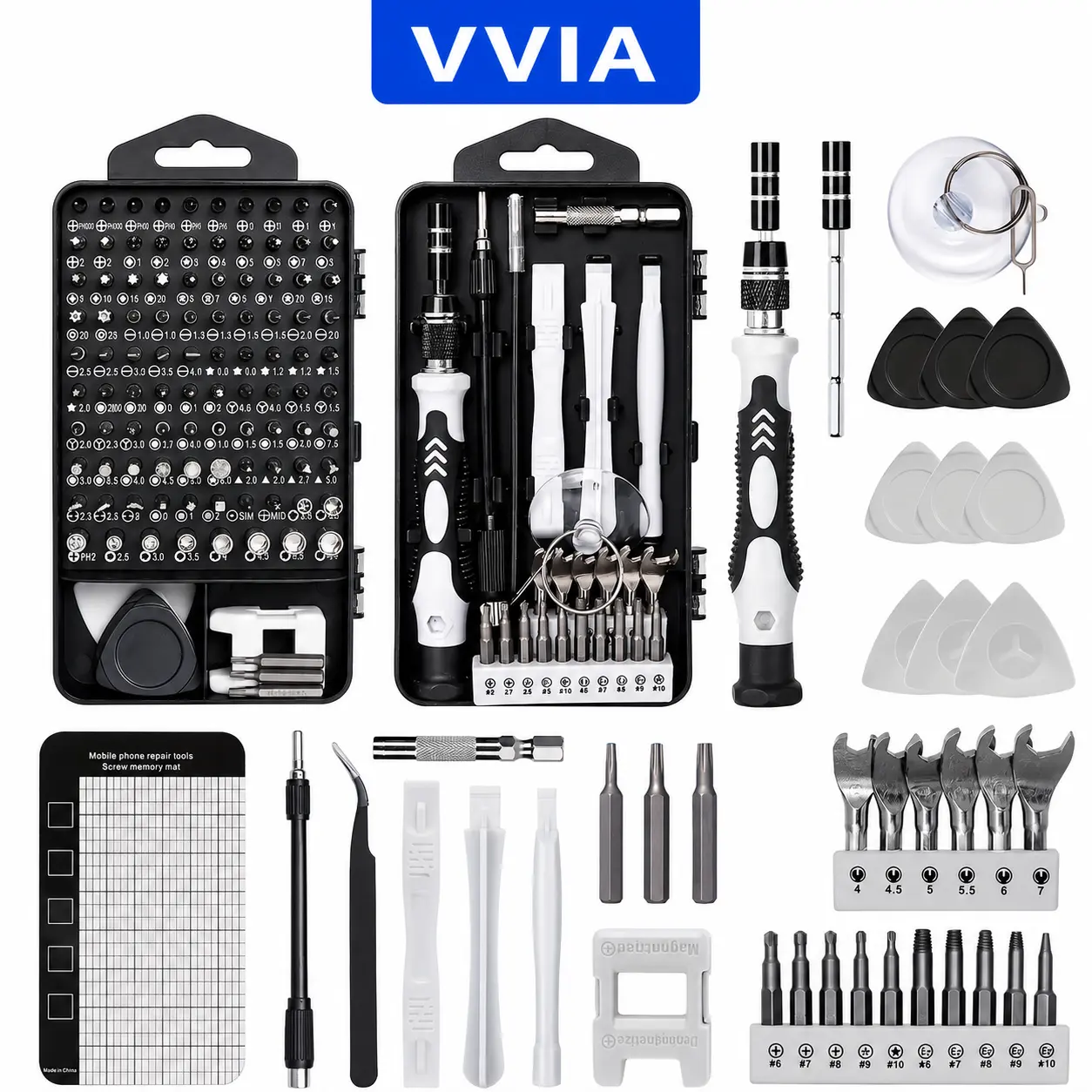 138-in-1 DIY Precision Screwdriver Tool Kit, Phone Repair Kit for iPhone 11, Tablets, Gaming Consoles, Glasses & Camera Repairs