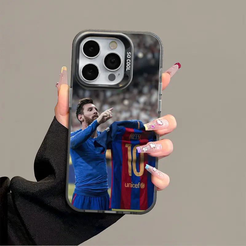 Messi IPhone 17 Promax Phone Case Anti Drop Protective Case Suitable for Iphone 16 ProMax 15 14 13 12 11 SAMSUNG S25 24 23 22 Plus Acrylic Case