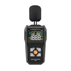 Decibel Meter POROMETISTO-SL01 Digital Sound Level Meter with Color Backlit Screen,Portable SPL Meter with A/C Weighted,dB/SONE Unit,Fast/Slow Response,MAX/MIN,Data Hold,Range 30-130dB,for Home/Office/Factories