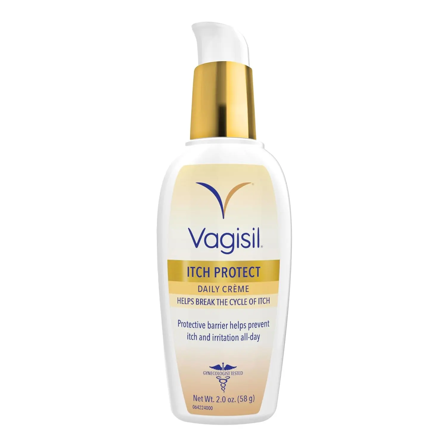 Vagisil Daily Anti-Itch Feminine Body Care Cream with Prebiotic Oatmeal, Shea Butter, Sunflower Oil | Fragrance-Free, pH-Balanced, Hydrating, Nourishing, Soothing Moisturizer | Fast-Absorbing, Hypoallergenic, 2 oz