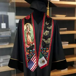 Mexican American Graduation Sash 2026 – Serape Flag Stole for Graduates, Mexico Pride Graduation Stole, Class of 2026 Senior Sash, Hispanic Heritage Gift for Him Her