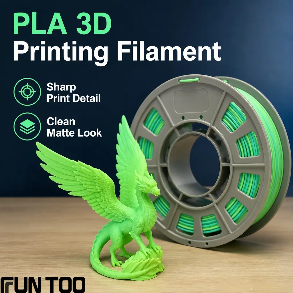 Light Green Gradient PLA Filament 300g 1.75mm, Smooth Low Warp Color Shift 3D Printer Filament maker multi-color printing 3d printers most fdm printer fit 3d printed stuff affordable accessories