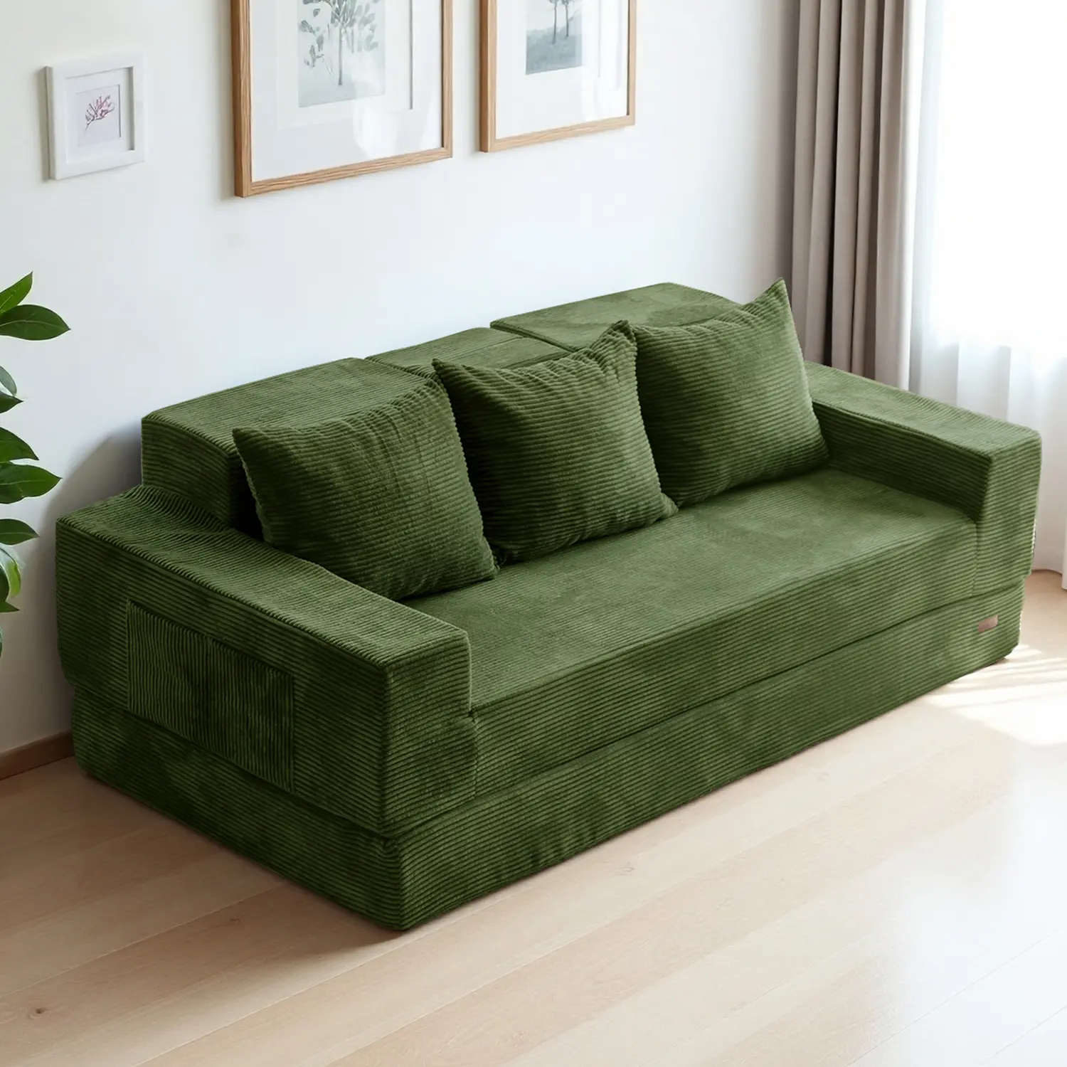 3 Seater Dark Green