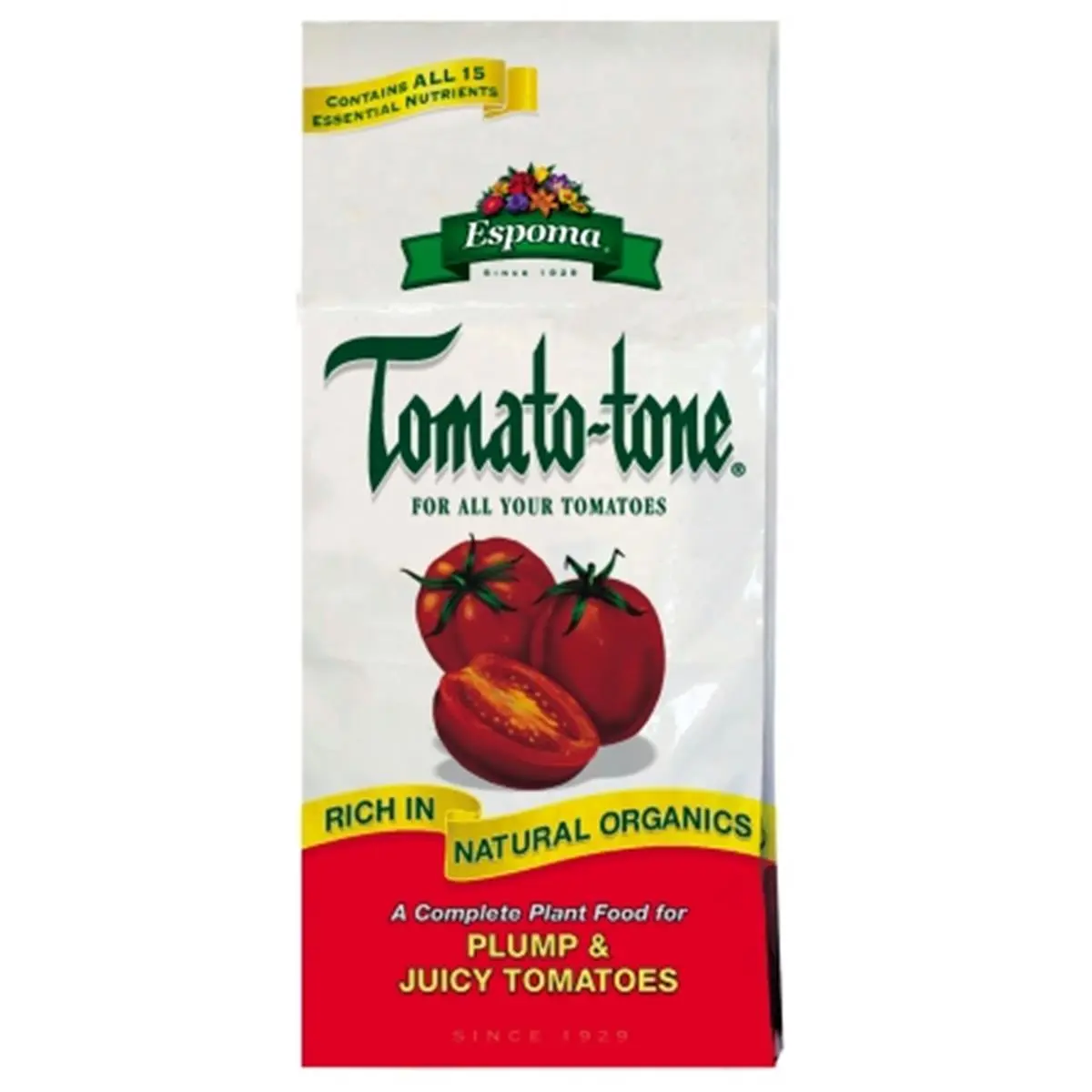 Espoma Organic Tomato-Tone Plant Food, 4 lbs, 4-7-10 Balanced NPK Soil Activators, Slow-Release Natural Blend, All 15 Essential Nutrients, Environmentally Safe, Vitamins & Beneficial Microbes for Tomato Growth