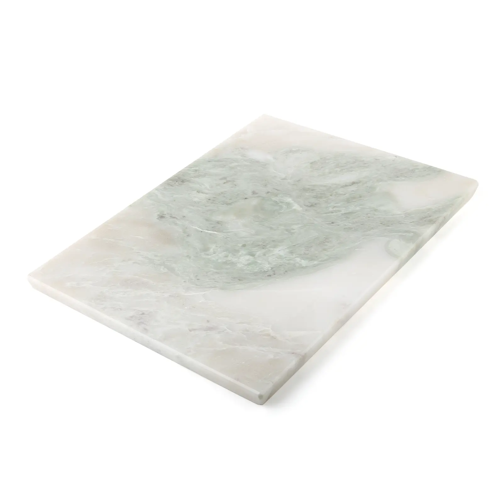 Koville Natural Marble 12" Rectangle Pastry Board-Bianco Palomino
