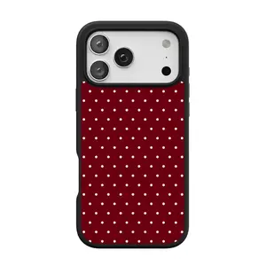 Casely iPhone 17 Pro Max Case | On the Dot | Maroon Polka Dot | Align Soft-Touch Flexible Bumper Case | Compatible with MagSafe