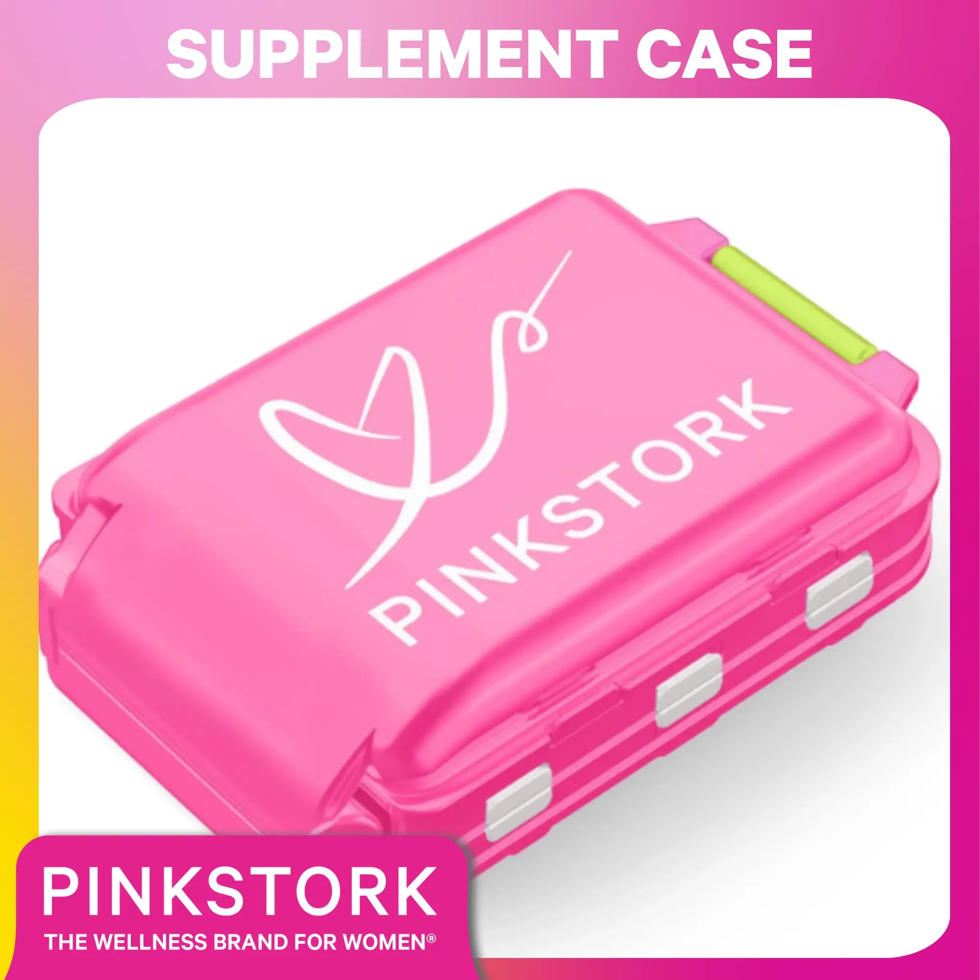 Pink Stork Supplement Storage Case, Small 5-Compartment Travel Organizer for Women, Prayed Over Home Organizer Pink Stork Supplement Storage Case, Small 5-Compartment Travel Organizer for Women, Prayed Over Home Organizer