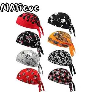 Set of 8 Do Rags with Skull Designs for Both  And Women, Sweat-Absorbing Cooling Durags for , Skeleton-Themed Cooling Headwear, Liners for Cycling And Motorcycling, Halloween-Themed Skeleton Caps, Perfect for Gifts, Celebrations, Travel ﻿  bonnets S  men,