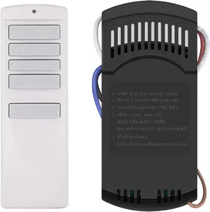 Universal Ceiling Fan Remote Control Kit Replacement for Harbor Breeze Hampton Bay , 3 Speeds with Light Dimmer, Replace A25-TX001-R1/A25-TX005-R/A25-TX013/JF-RT01A, 315MHz