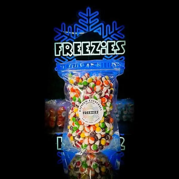 Love It SIze Rainbow Crunchies Fruity Bites Freezies - Crunchy Puffed Crisp Snack, 12 oz Clear Plastic Pouch, High-Quality Ingredients Sweet Treat