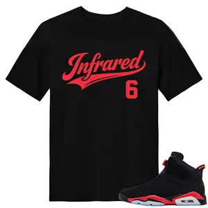 Unisex T-shirt To Match Sneakers Jordan 6 Reverse Infrared - Infrared-Script. 100% Cotton for Casual Wear. Comfortable Summer Unisex T-Shirt to match Jordan Sneaker. Streetwear Style. urban outfitters