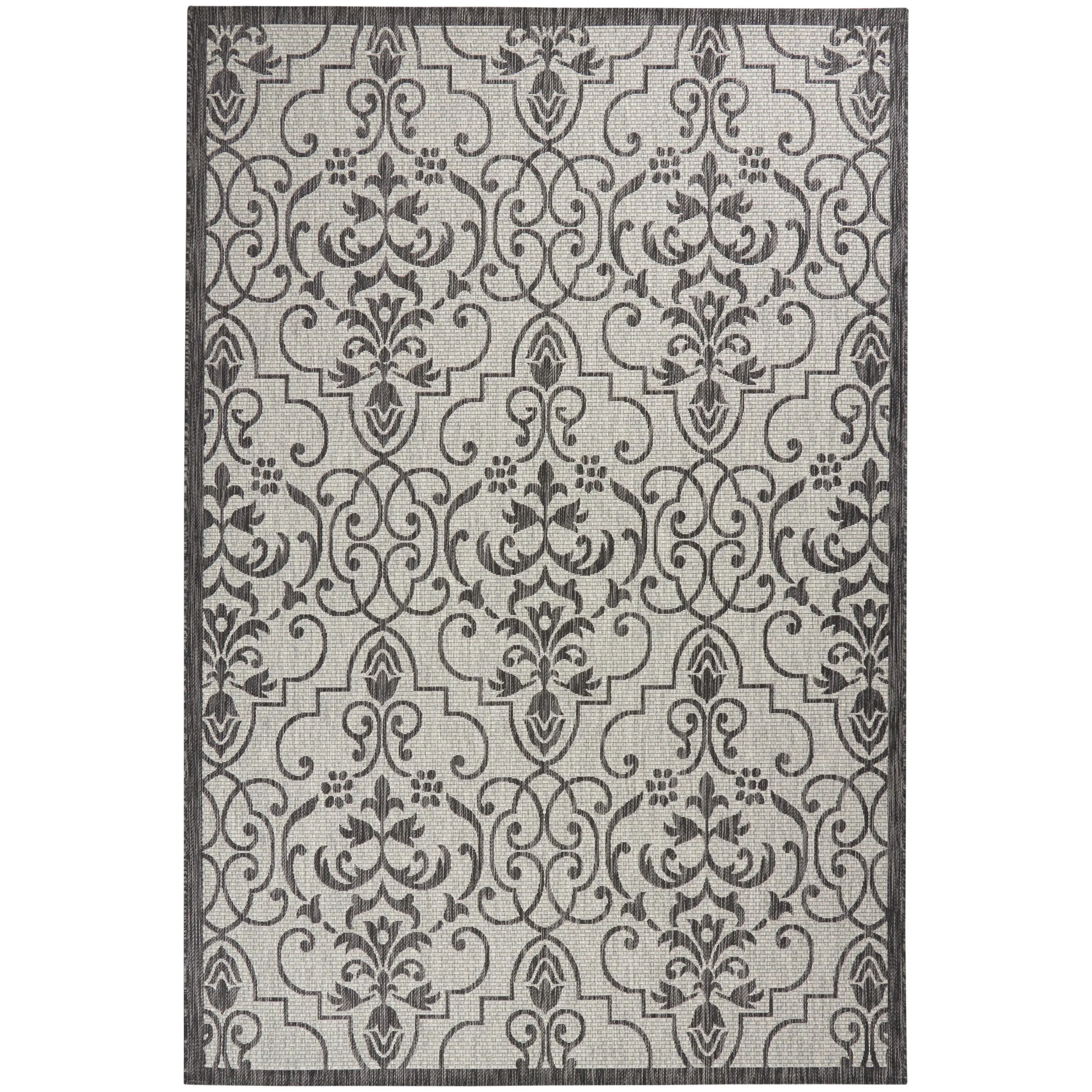 Nourison Home Country Side CTR04 Ivory Charcoal Transitional Power-loomed Rug