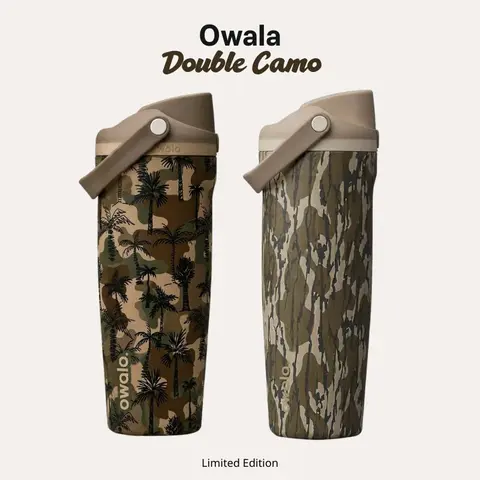 [NEW RELEASE] Owala Camo Edition 30oz Freesip Sway Water Bottle with Built-In Straw, BPA Free, 24-hour insulation Travel Cup for Outdoor Adventures, Camping, Gift For Him