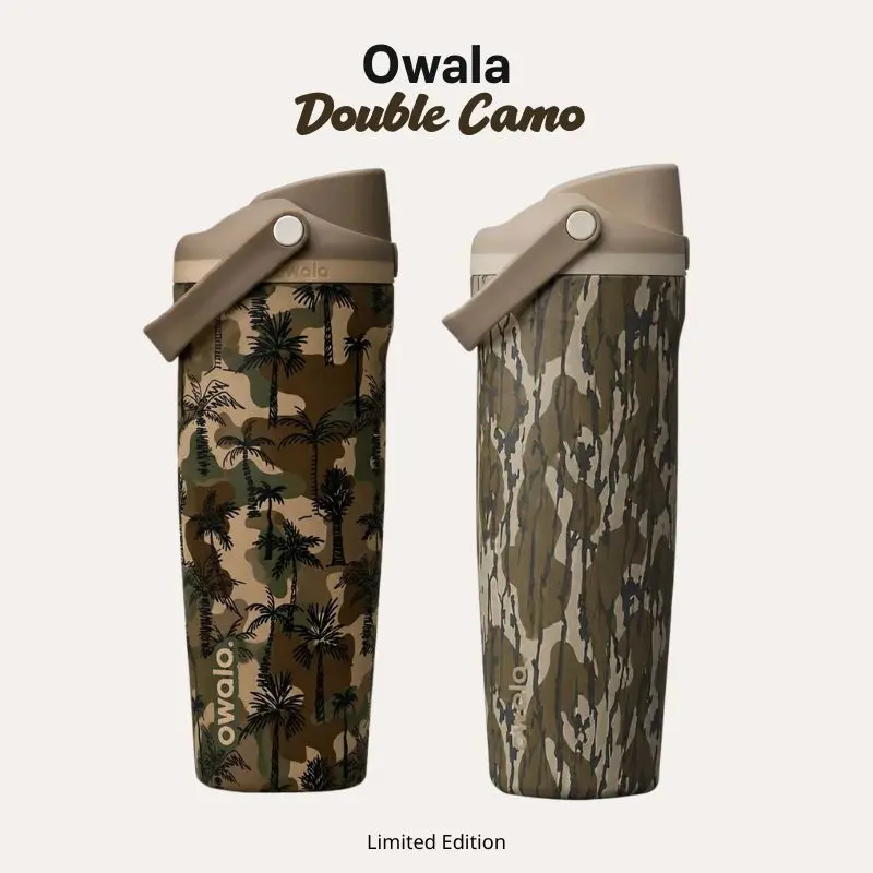 [NEW RELEASE] Owala Camo Edition 30oz Freesip Sway Water Bottle with Built-In Straw, BPA Free, 24-hour insulation Travel Cup for Outdoor Adventures, Camping, Gift For Him