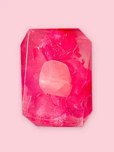Crystal Bar Soap - Goddess Of Love - Vegan - Crystal Infused - 5 oz - Scented in Raspberry, Peonies, and Violet Leaf