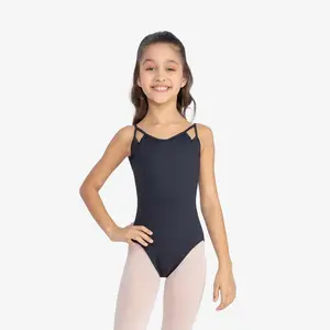 SoDanca BY06C Girls V-Neck Leotard with Double Strap Detail
