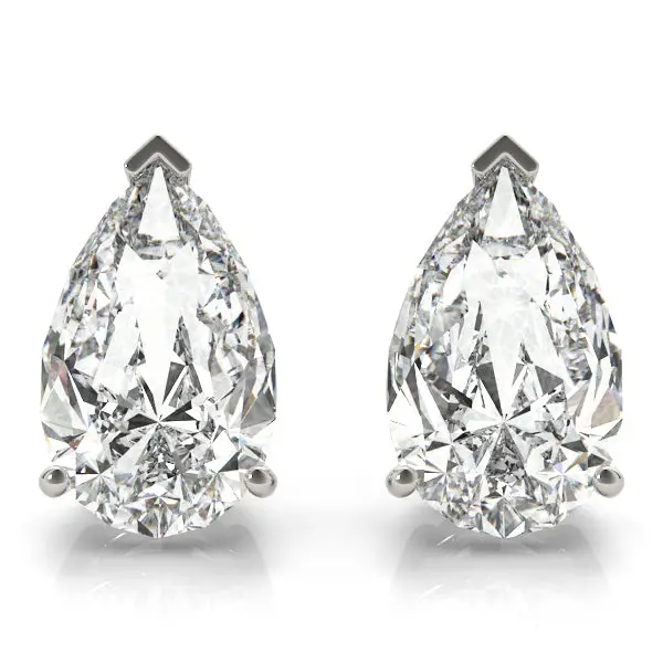 Pear Shape Lab-Grown Diamond Stud Earrings Pear Shape Lab-Grown Diamond Stud Earrings