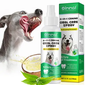 Oimmal Dog Oral Spray 150ML, Pet Care Fresh Breath Mist, Natural Dental Care for Dogs, Prevents Plaque & Gingivitis