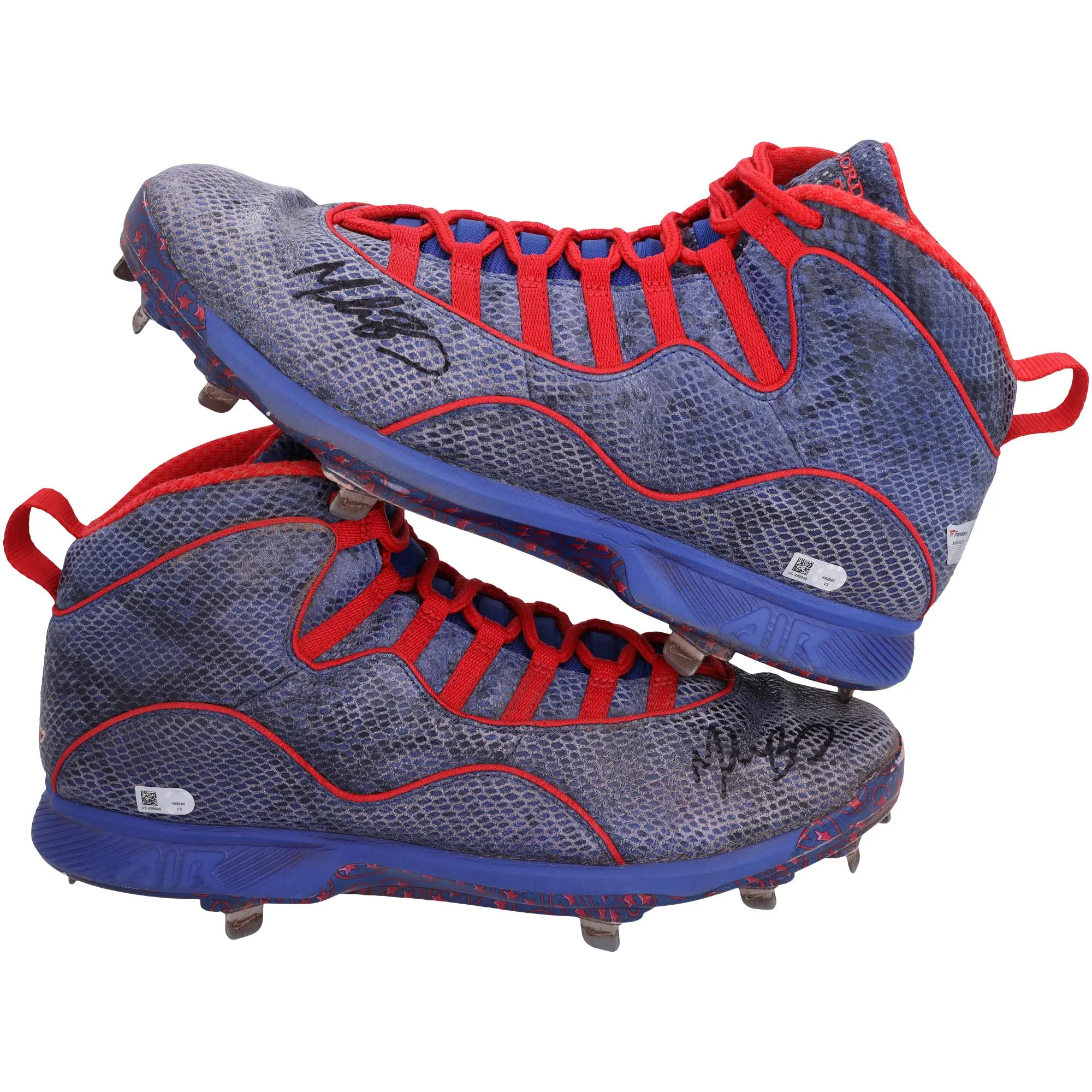 Mookie Betts Los Angeles Dodgers Autographed Game-Used Blue and Red Cleats from the 2021 MLB Season - Fanatics Authentic Certified