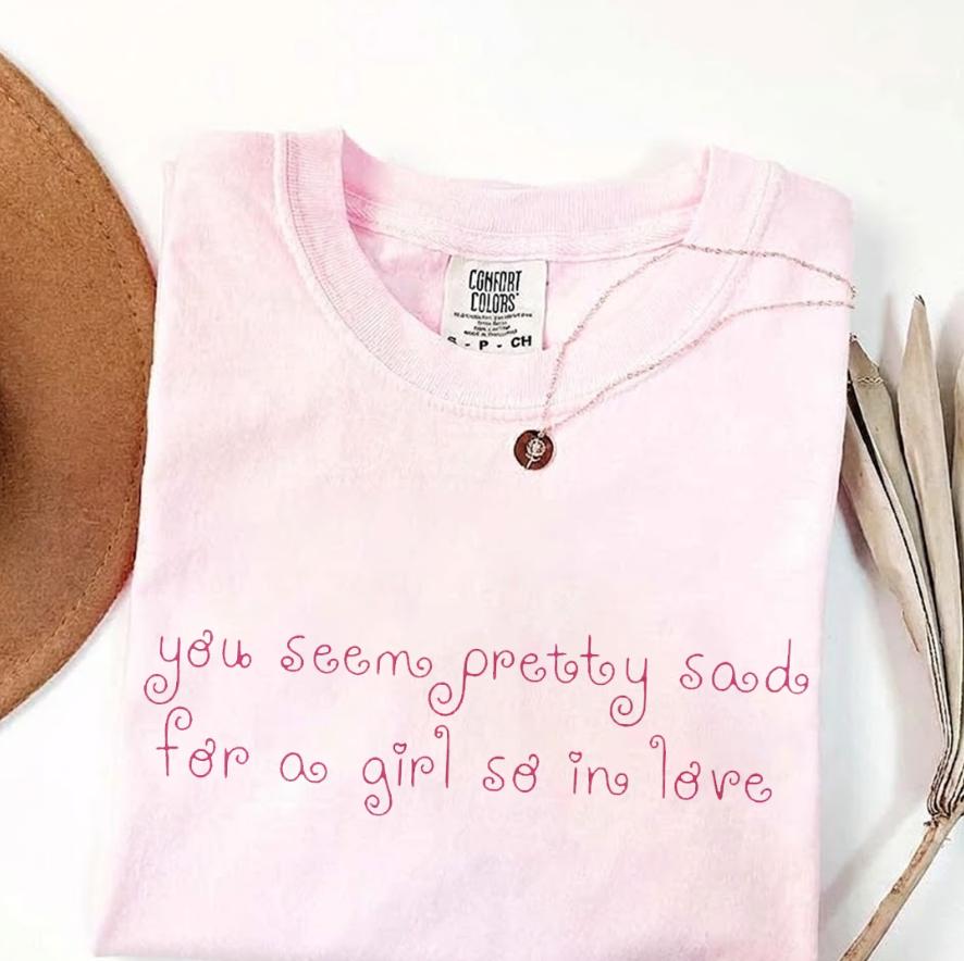 Comfort Colors Sad Girl Summer Concert Shirt, Fan Concert Outfit, Graphic T Shirt Women, Fan Merch, Oversized Graphic Tee