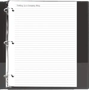 A4 Lined Refill Paper, 3-Hole Punched Ruled Filler Paper, 100Sheets / 200Pages Loose-Leaf Paper, 100gsm White Paper, 8.5'' x 11''