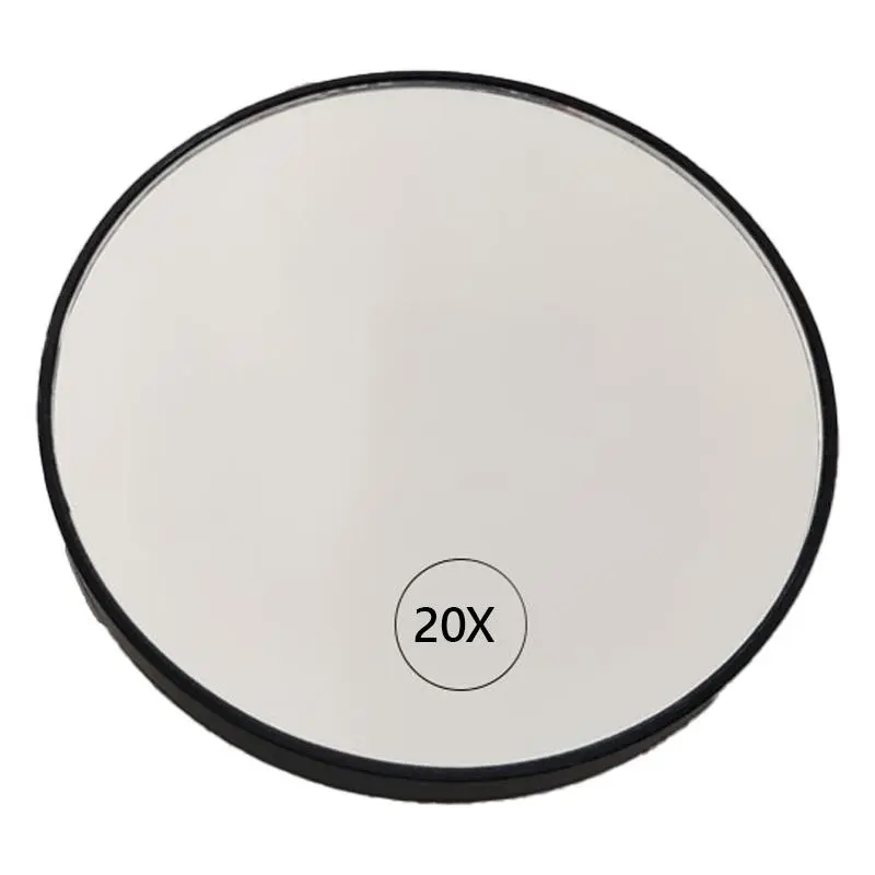 Anti-Fog Magnifying Makeup Mirror Suction Cup Vanity Mirror 20X Handheld Magnifying Makeup Mirror with Handle,Black