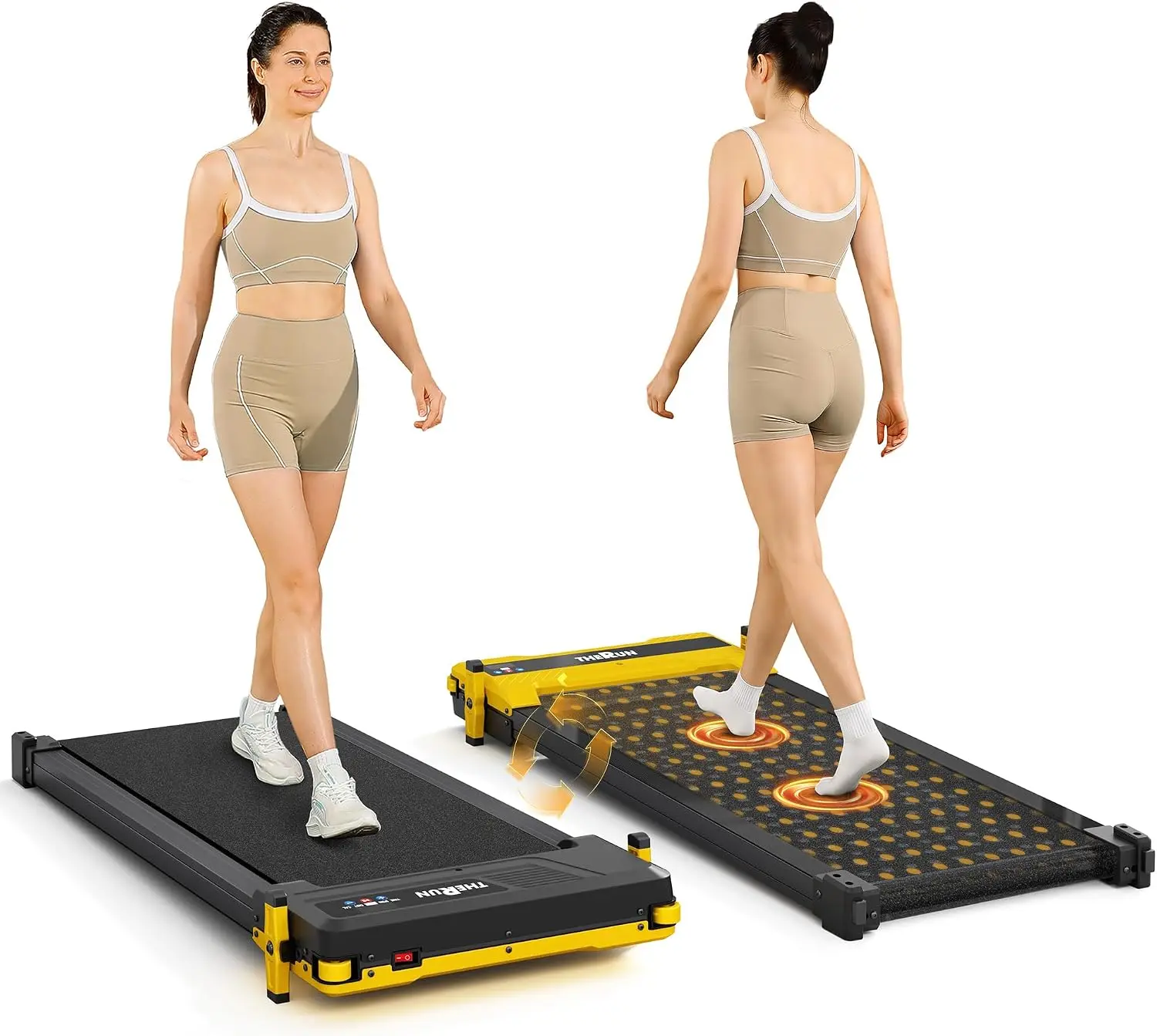 8% Incline Walking Pad Large 41.3'' x 16.5''Running Belt | Ultra-quiet Under Desk Portable Walking Pad Treadmill, Remote+LED, Weight Cap 265lbs,2.5HP Brushless