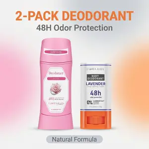 2-Pack Underarm Deodorant Stick Set - 48H Odor Protection, Aluminum Free, Fast Drying, No White Marks
