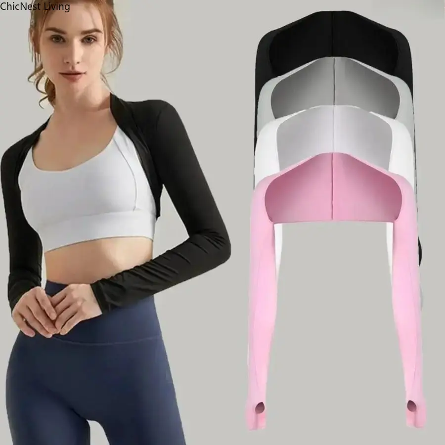 4 Pairs Female UV Protection Cover-Ups, Women's Lightweight Knitted Shrug for Summer Outdoor Sports & Daily Wear, Golfing, 4Pcs, Arm, Uv Blocking, Adult, Finger Holes, Breathable, Flexible Wear, Cooling Cape, Cycling, Nylon, Elasticity