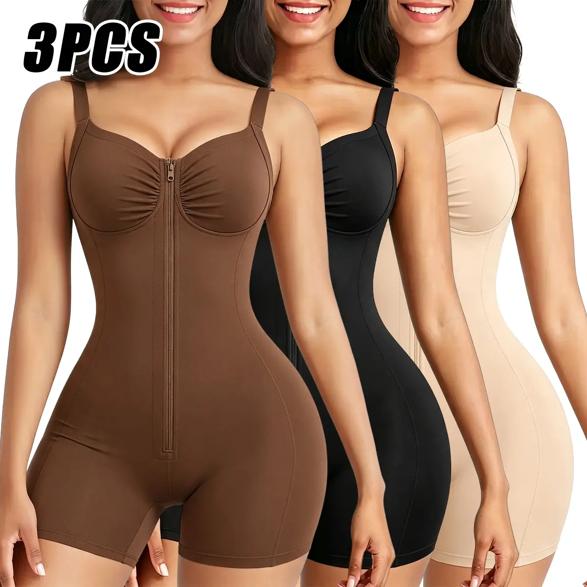 Women’s Full-Body Shaping Bodysuit – Tummy Control, Butt Lift, Leg-Slimming Shorts, Shapewear, suitable for workouts and postpartum recovery, waist-cinching underwear, seamless shorts